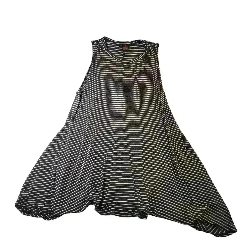 See You Monday Tunic Dress Handkerchief Sides Sleeveless Minimalist Sz S *Read*
